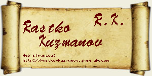 Rastko Kuzmanov vizit kartica